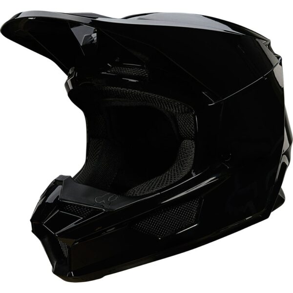 casco fox v1 motocross 2022 plaic negro brillo disponible en crosscountry shop madrid (3)