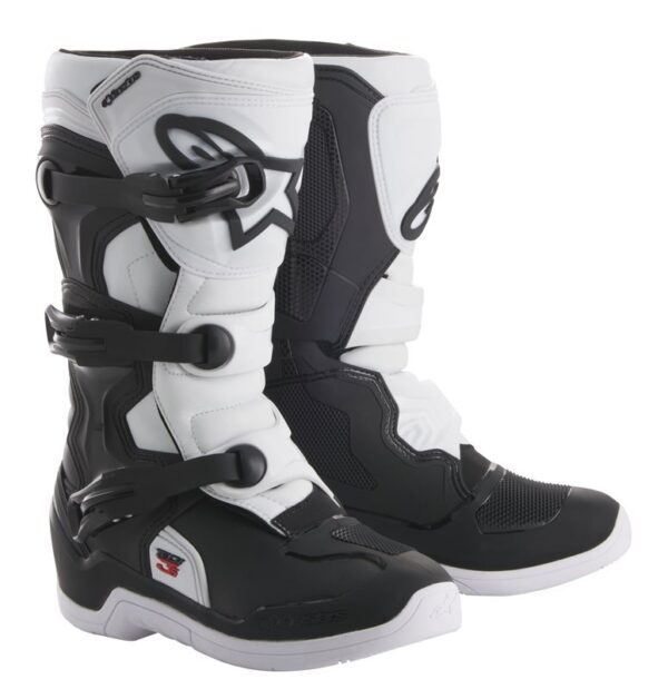 botas alpinestars para niño modelo tech 3 blancas negras disponibles en crosscountry shop madrid motocross