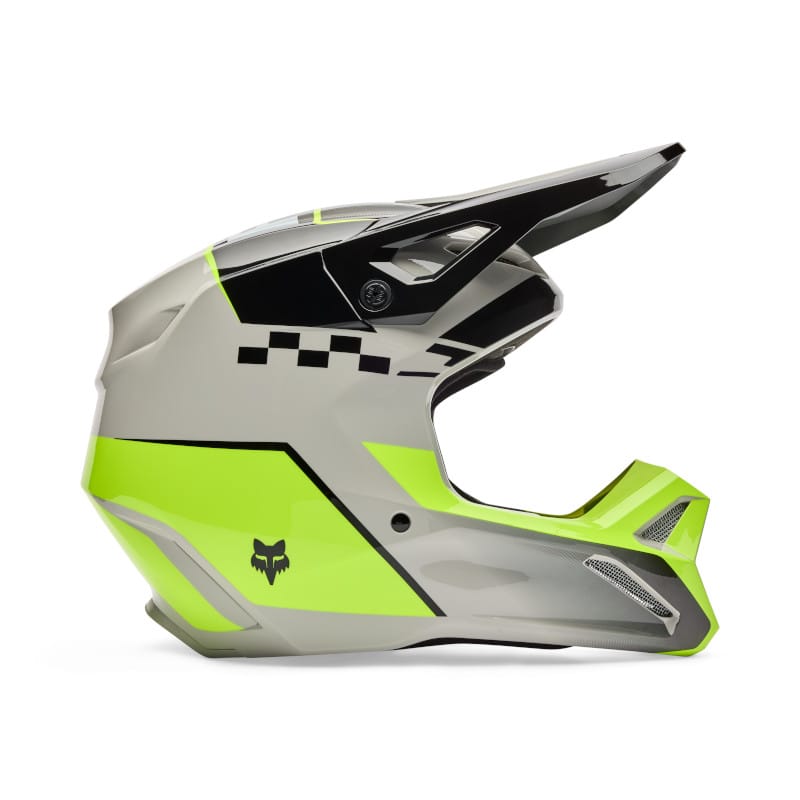 Casco Fox V1 Collect gris amarillo