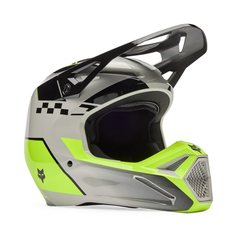 Casco Fox V1 Collect gris amarillo - Imagen 2