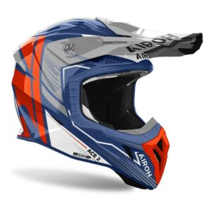 Casco Airoh Aviator Ace 2 Engine Cerulean naranja
