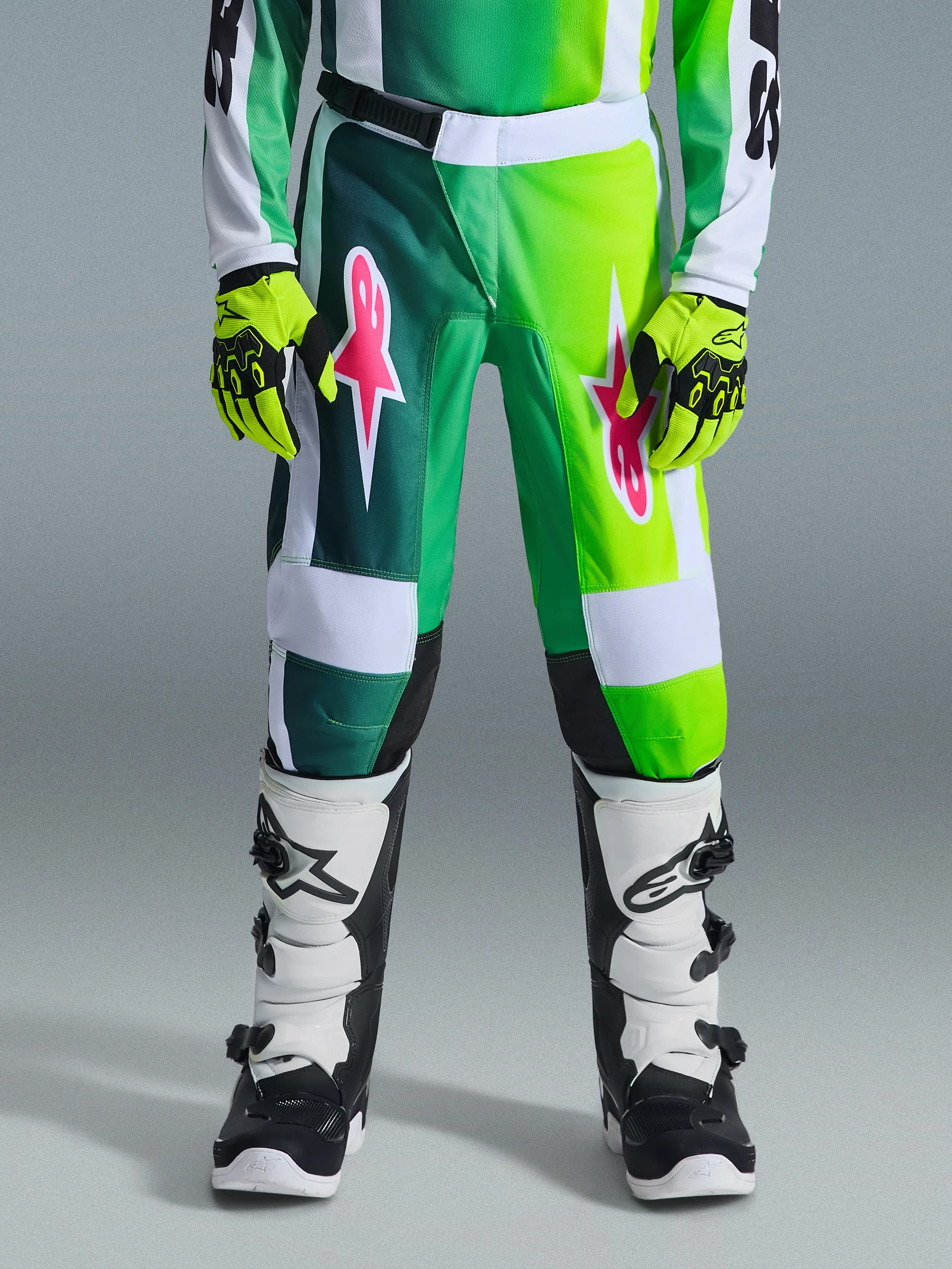 Conjunto Alpinestars niño Fluid Portl fluor - Imagen 3