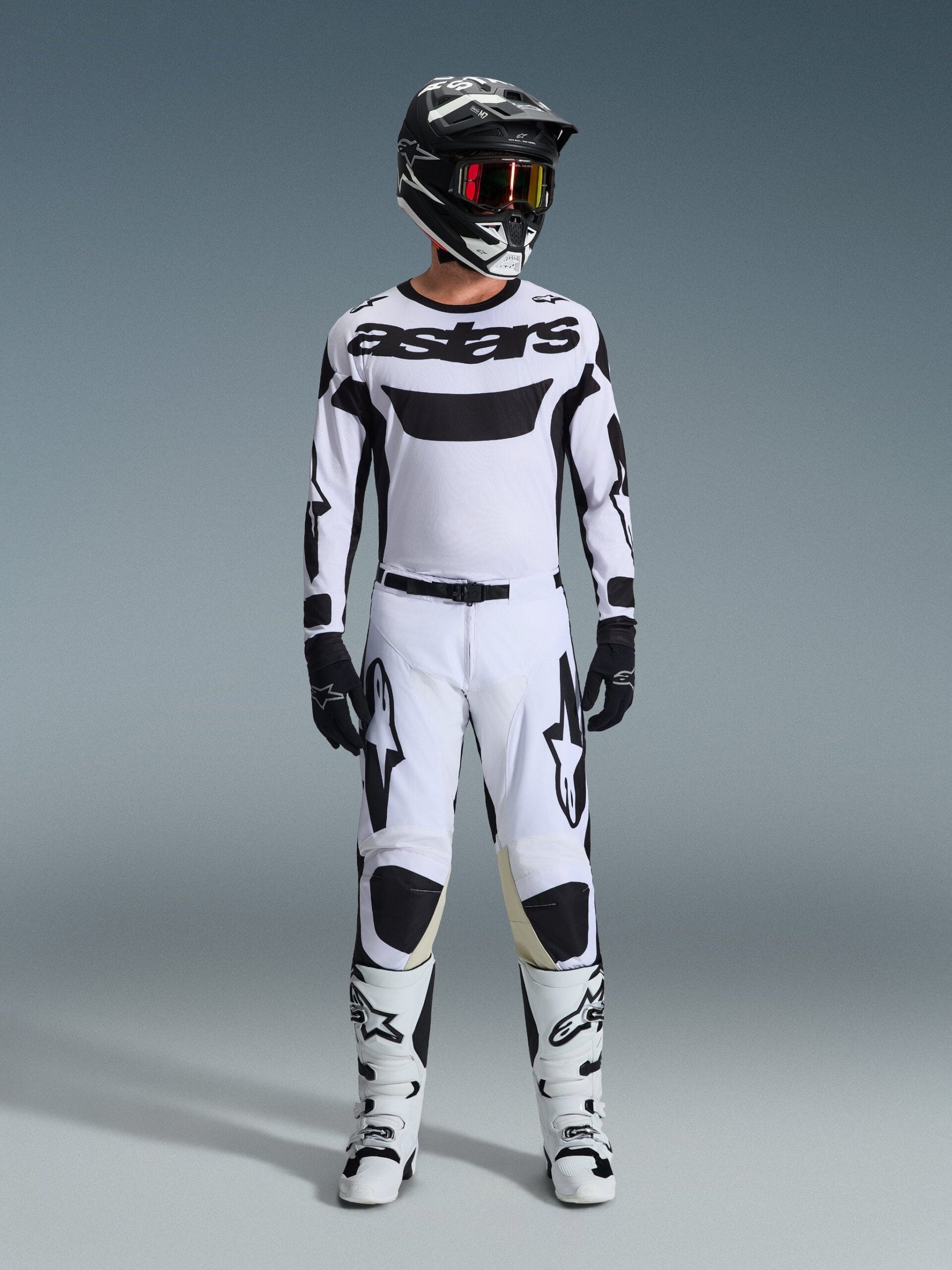 Traje Alpinestars Racer Riway blanco/negro