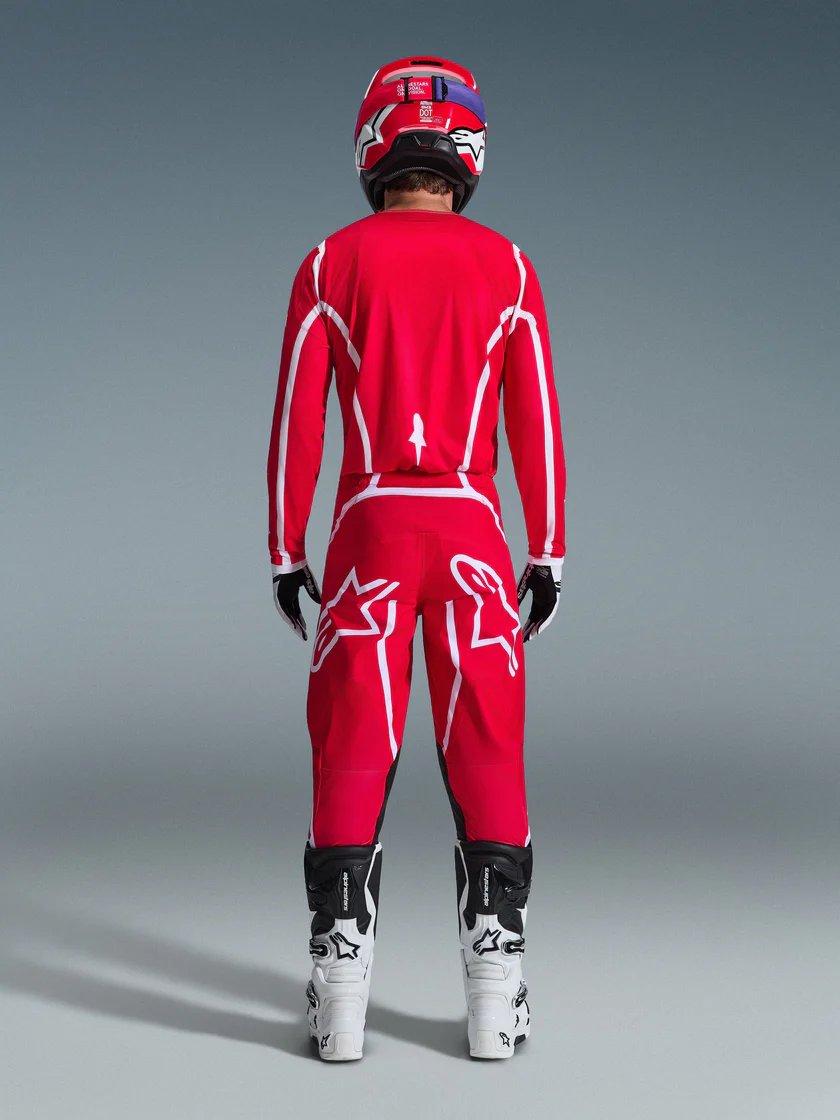 Traje Alpinestars Fluid Apex red white - Imagen 2