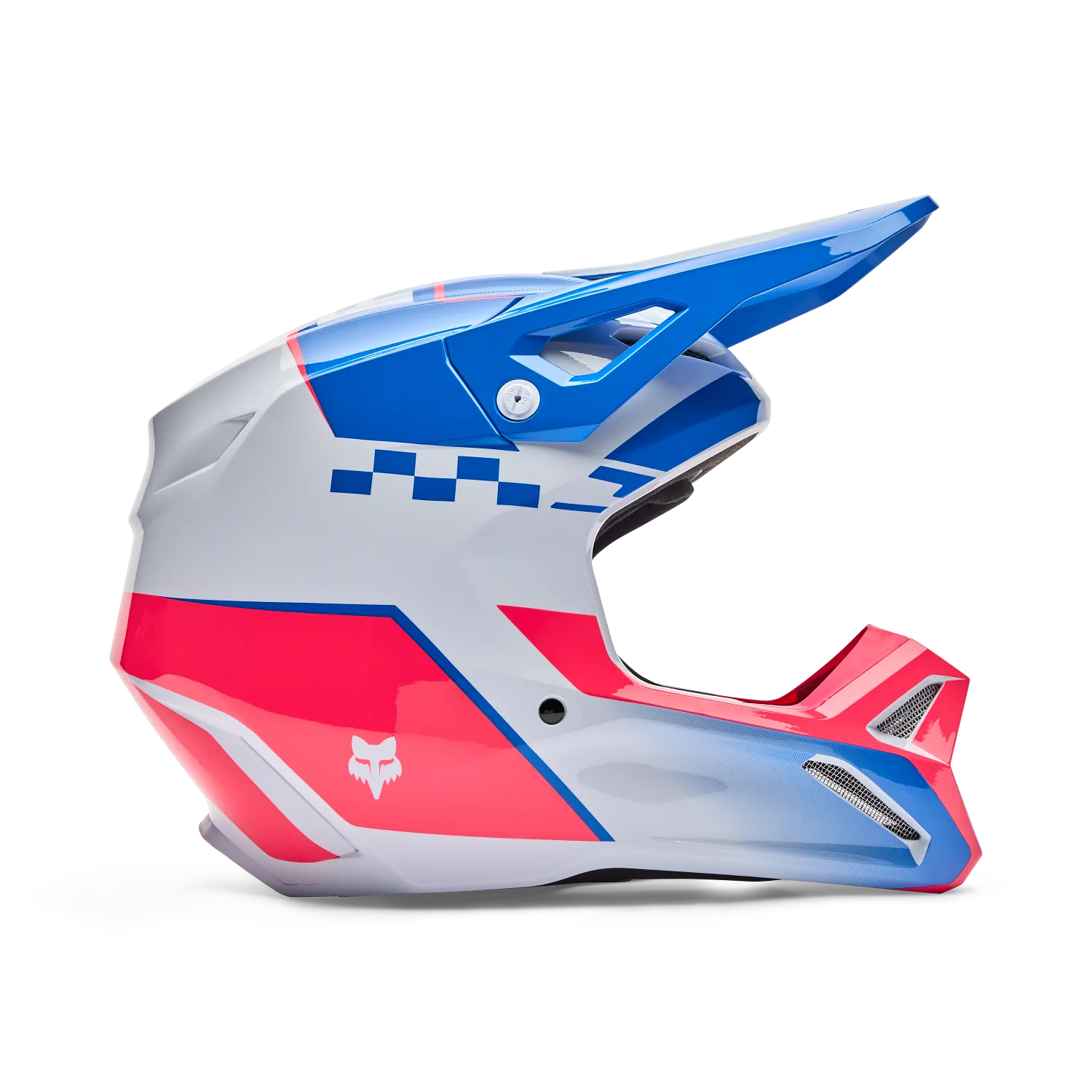 Casco Fox V1 Collect azul rosa
