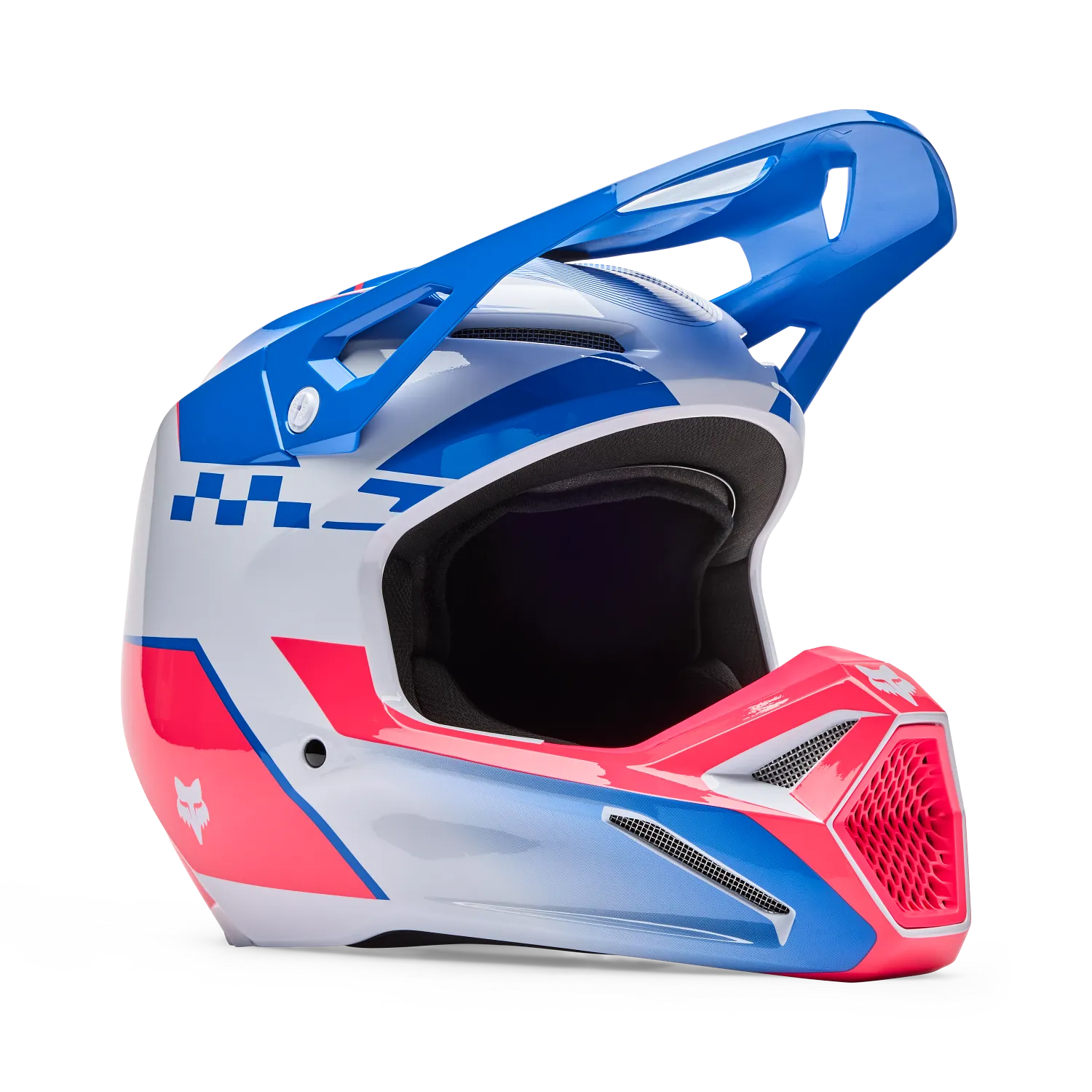 Casco Fox V1 Collect azul rosa - Imagen 2