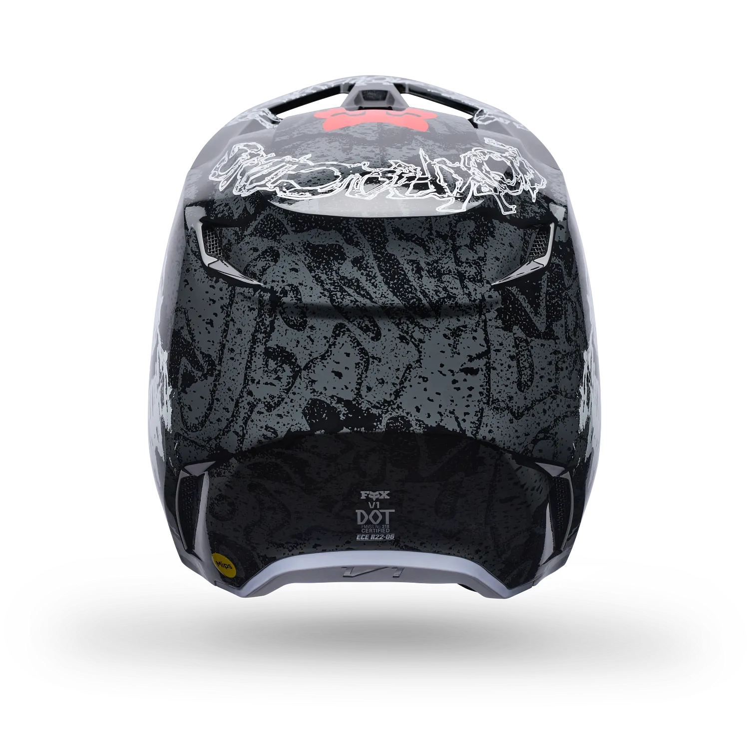 Casco Fox V1 Abbys negro - Imagen 3