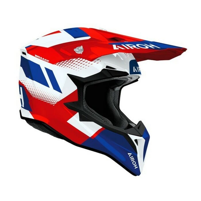 Casco Airoh Wraaap Vision Red/Blue