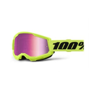 Gafas 100% Strata amarilla lente rosa