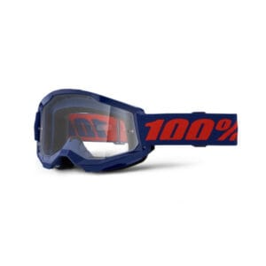 Gafas 100% Strata blanca azul marino transparente
