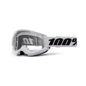 Gafas 100% Strata blanca lente transparente