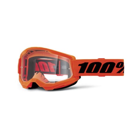 Gafas 100% Strata blanca naranja transparente