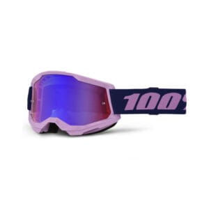 Gafas 100% Strata blanca morada lente azul