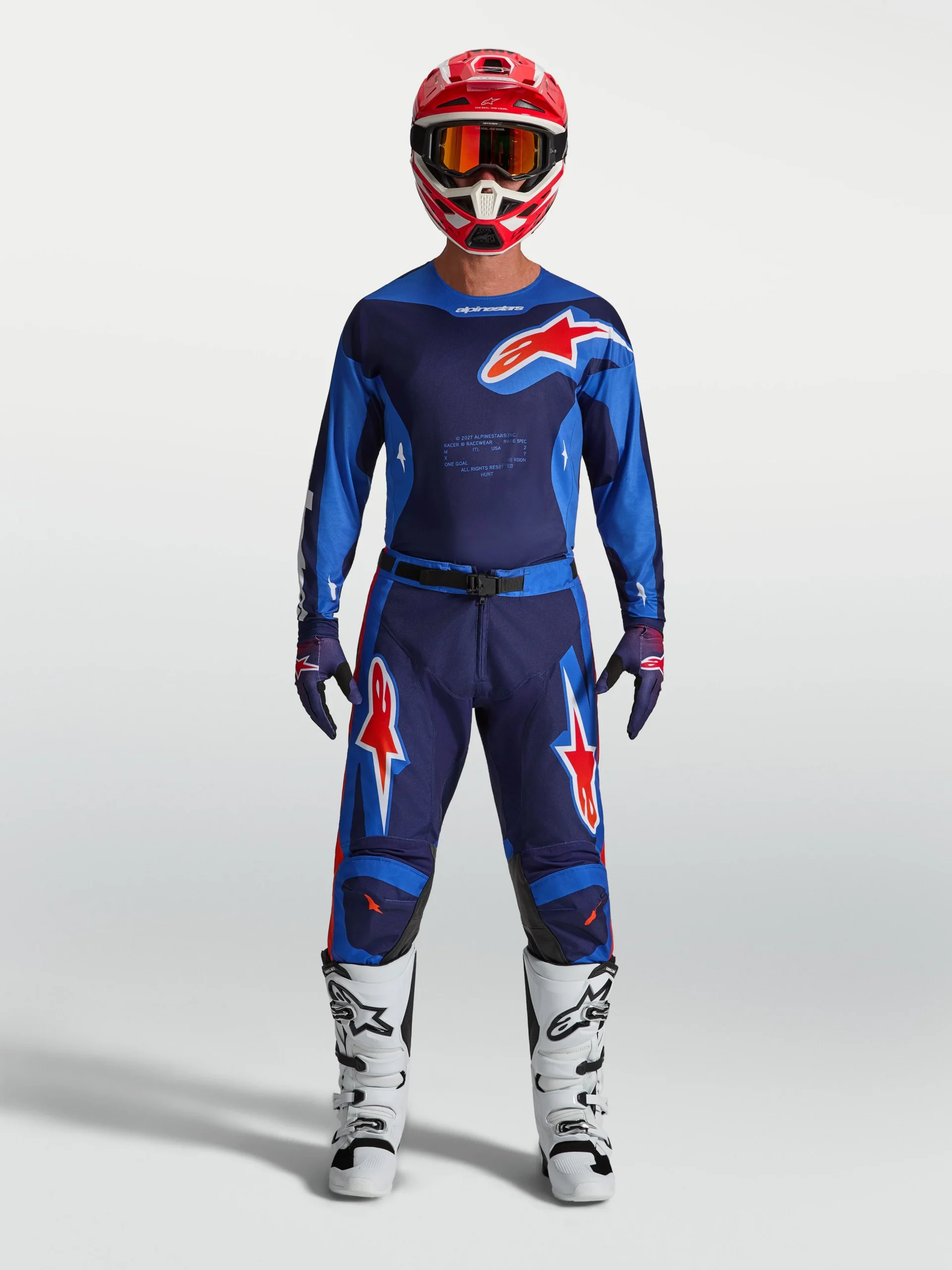 Conjunto Alpinestars Racer Hunt azul