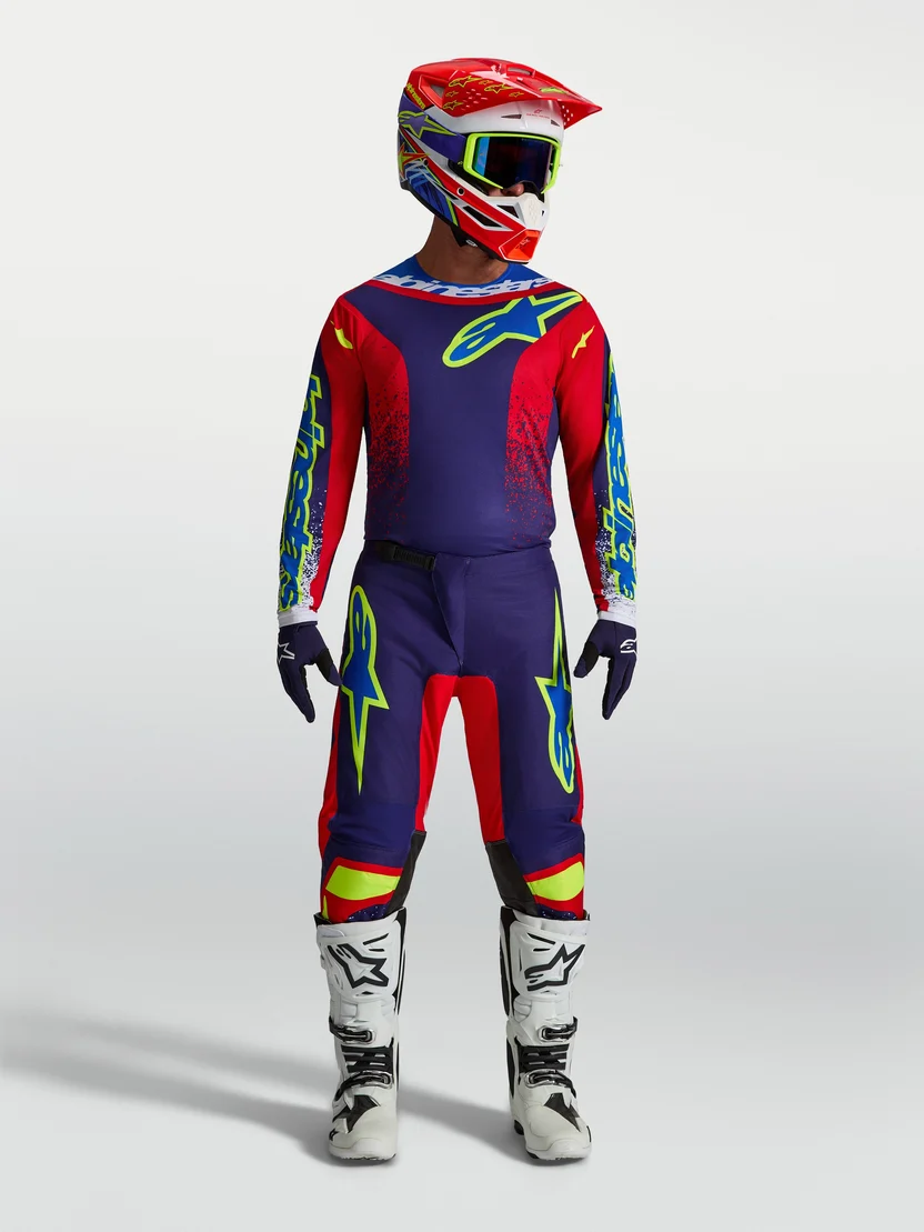 Conjunto Alpinestars Fluid Drag rojo