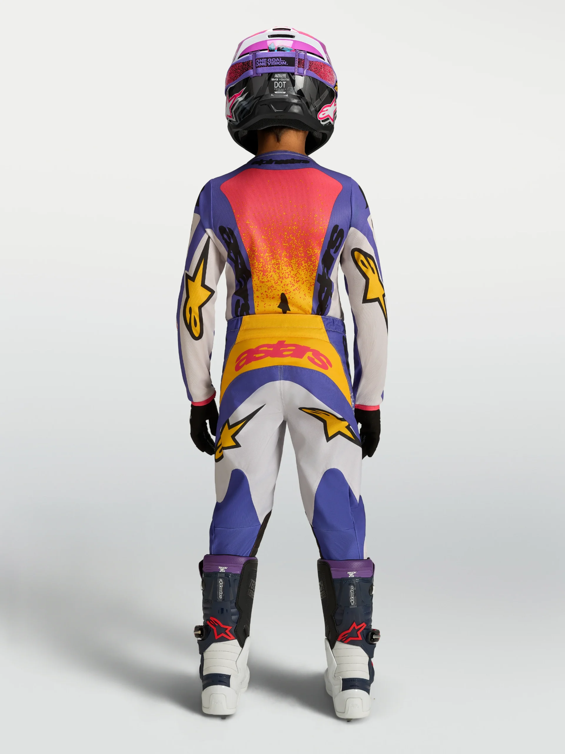 Conjunto Alpinestars niño Fluid Drag lila - Imagen 2