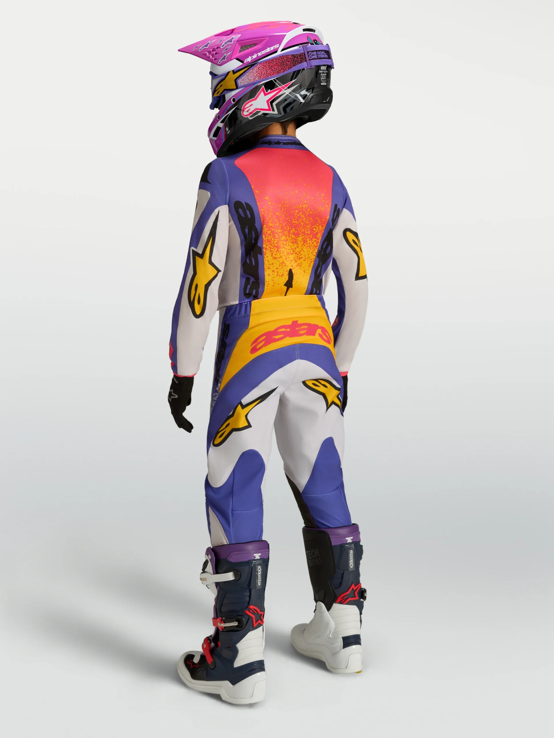 Conjunto Alpinestars niño Fluid Drag lila - Imagen 4