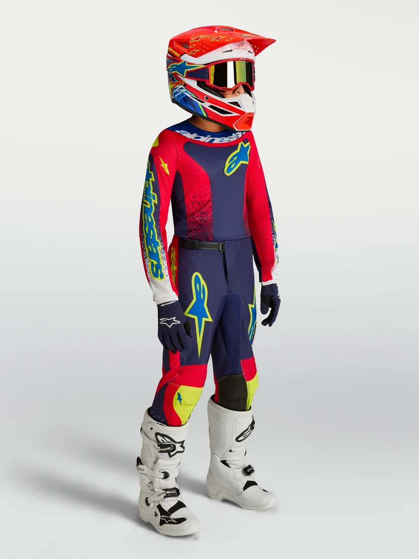 Conjunto Alpinestars niño Fluid Drag rojo - Imagen 3