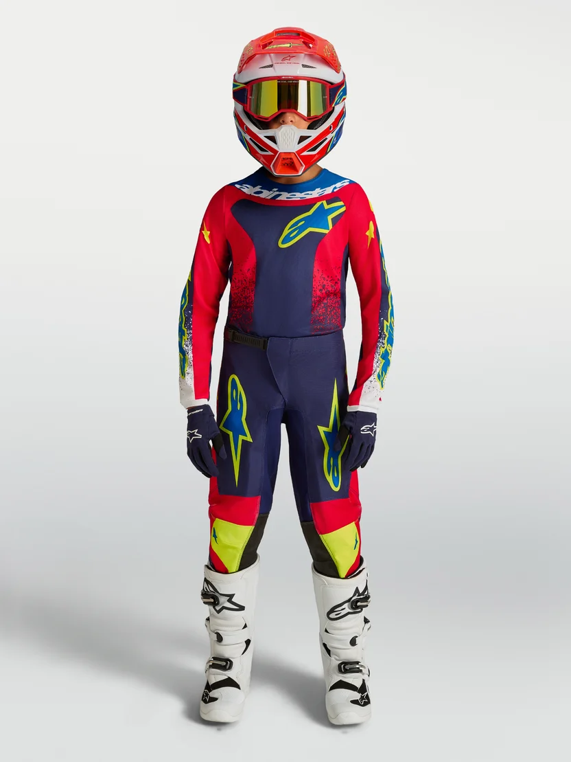 Conjunto Alpinestars niño Fluid Drag rojo