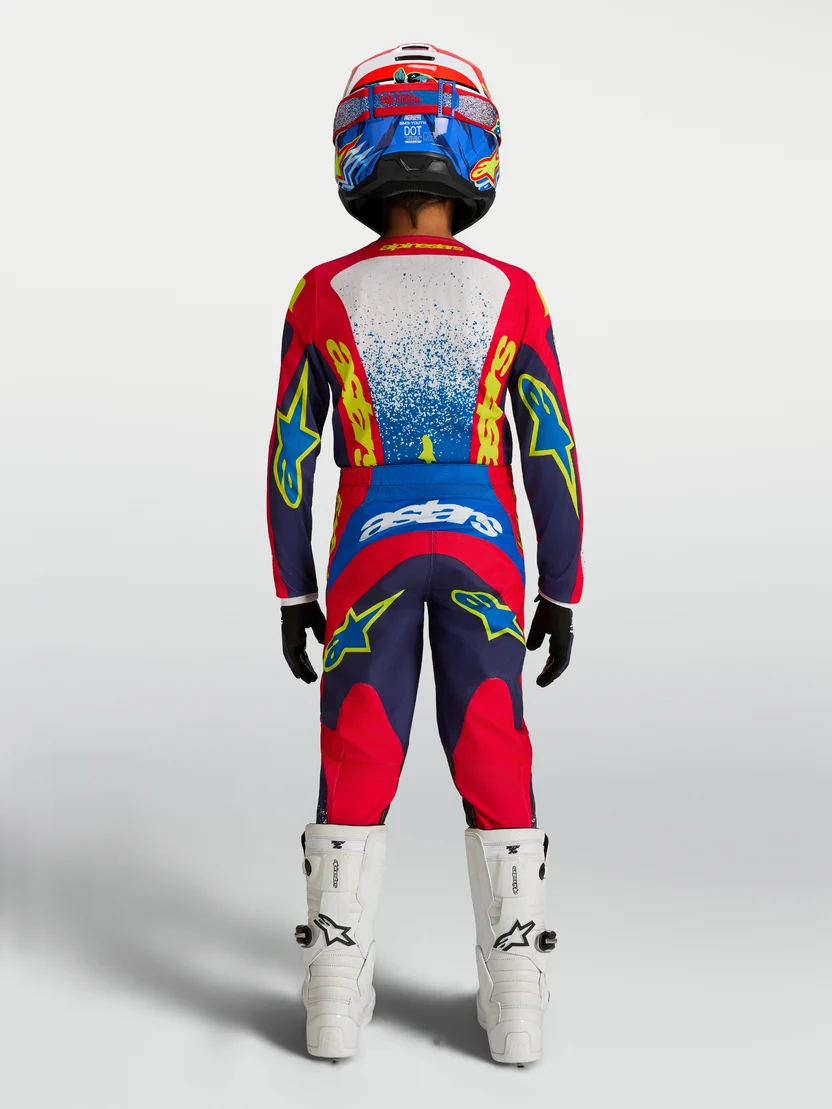 Conjunto Alpinestars niño Fluid Drag rojo - Imagen 2