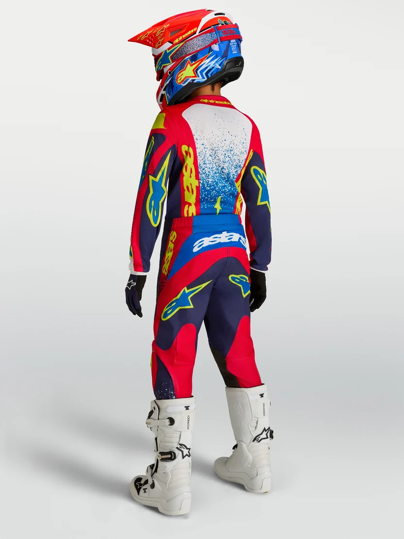 Conjunto Alpinestars niño Fluid Drag rojo - Imagen 4