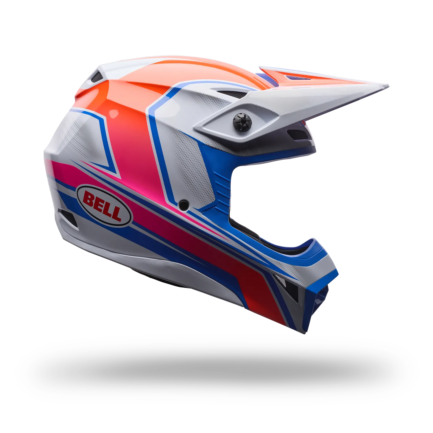 Casco Bell MX-10 MIPS Speedway blanco azul