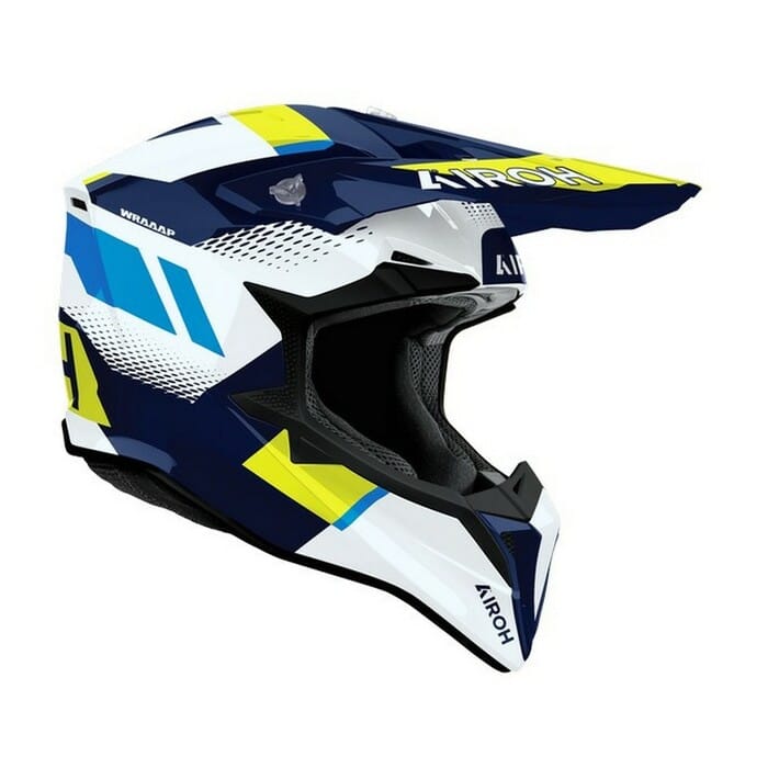 Airoh Casco Wraaap Vision yellow/blue gloss